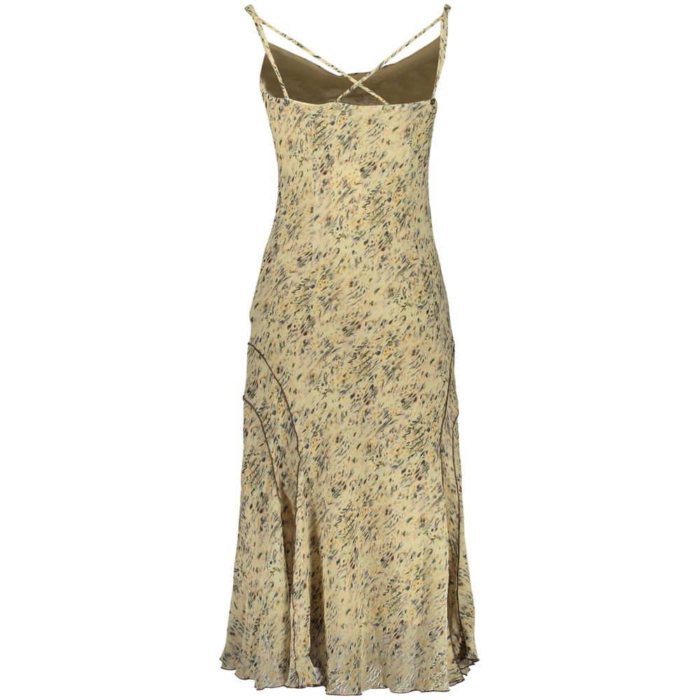 Desigual Beige Polyester Dress - Grunge Glamour Masterpiece