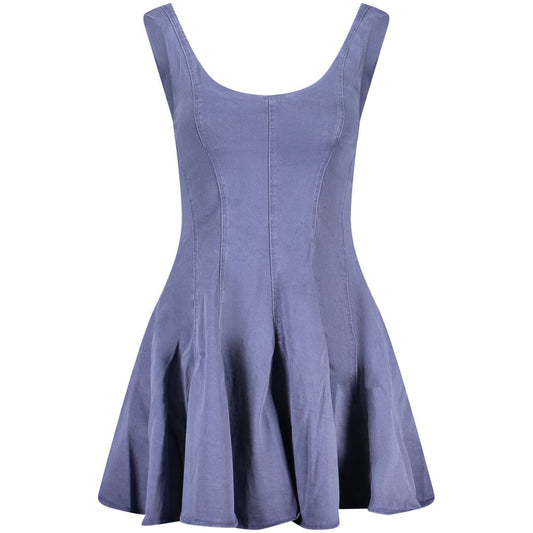 Desigual Blue Cotton Skater Dress for Women