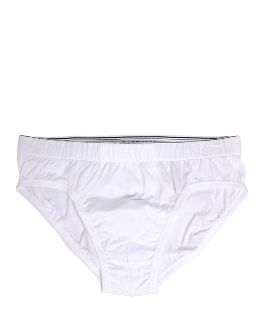 Dolce & Gabbana White Cotton Regular Midi Brief Underwear for Men