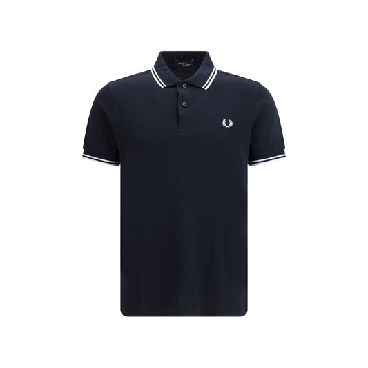 Fred Perry Blue Cotton Polo Shirt - Modern Classic
