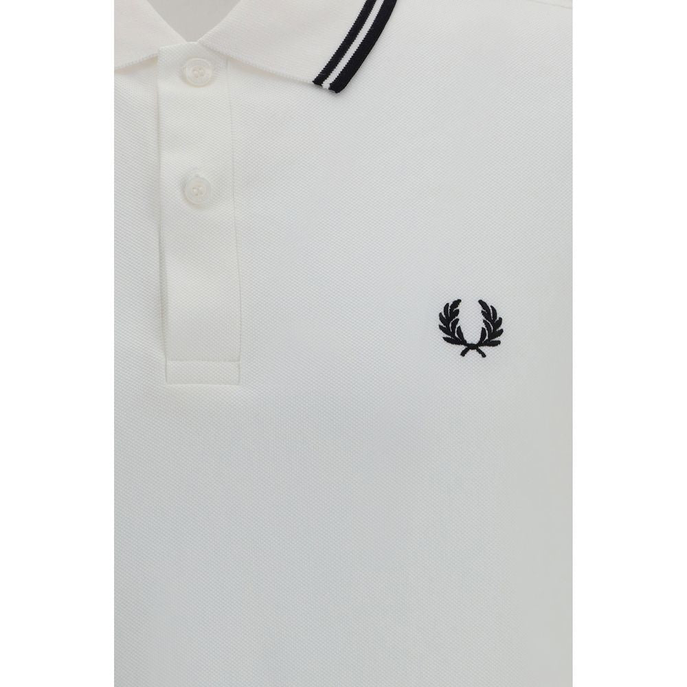 Fred Perry White Cotton Polo Shirt - Modern Classic Style