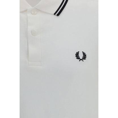 Fred Perry White Cotton Polo Shirt - Modern Classic Style