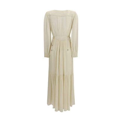 Marant Étoile Beige Buttoned Sheer Maxi Dress