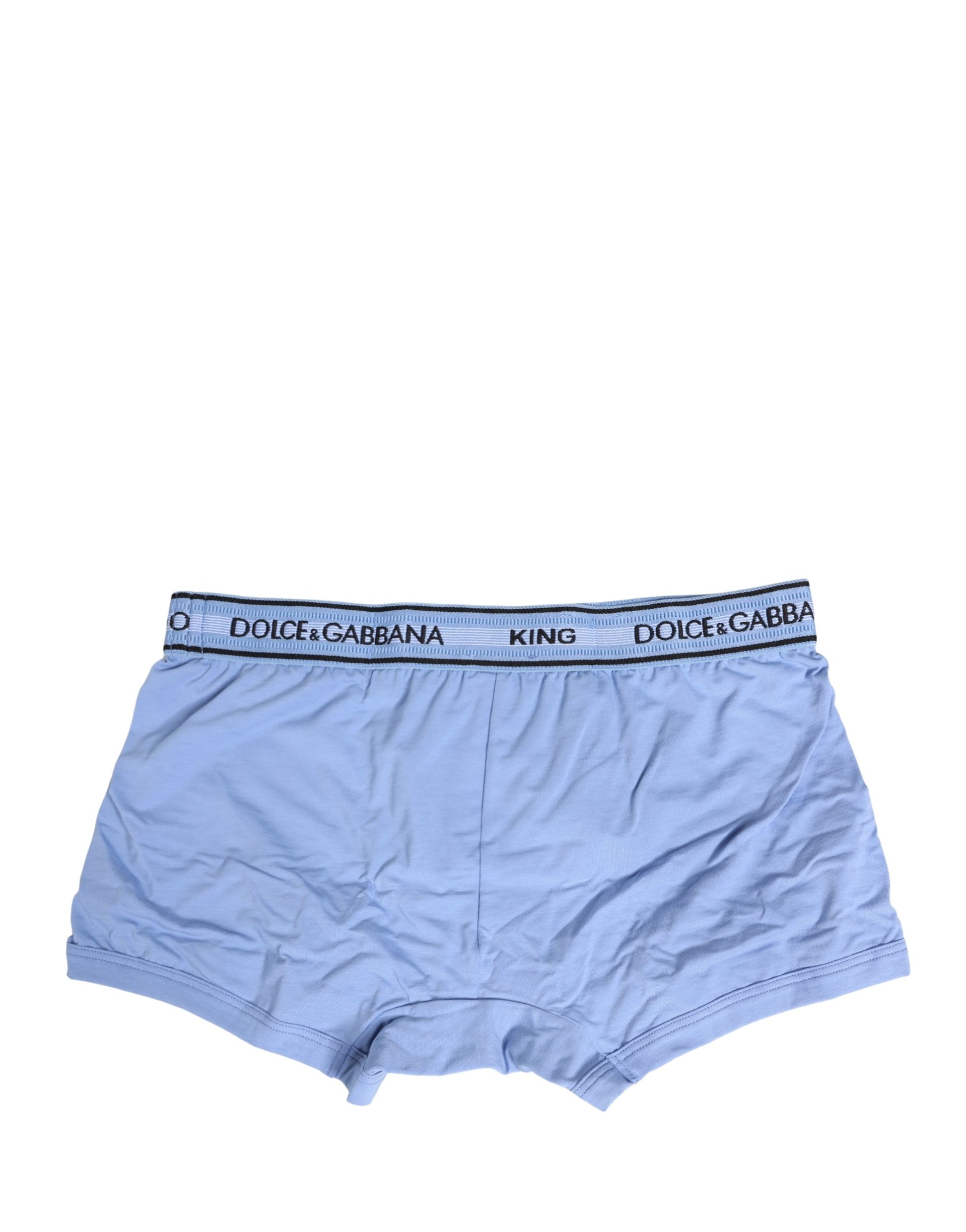 Dolce & Gabbana Light Blue Cotton Regular Boxer Underwear for Men