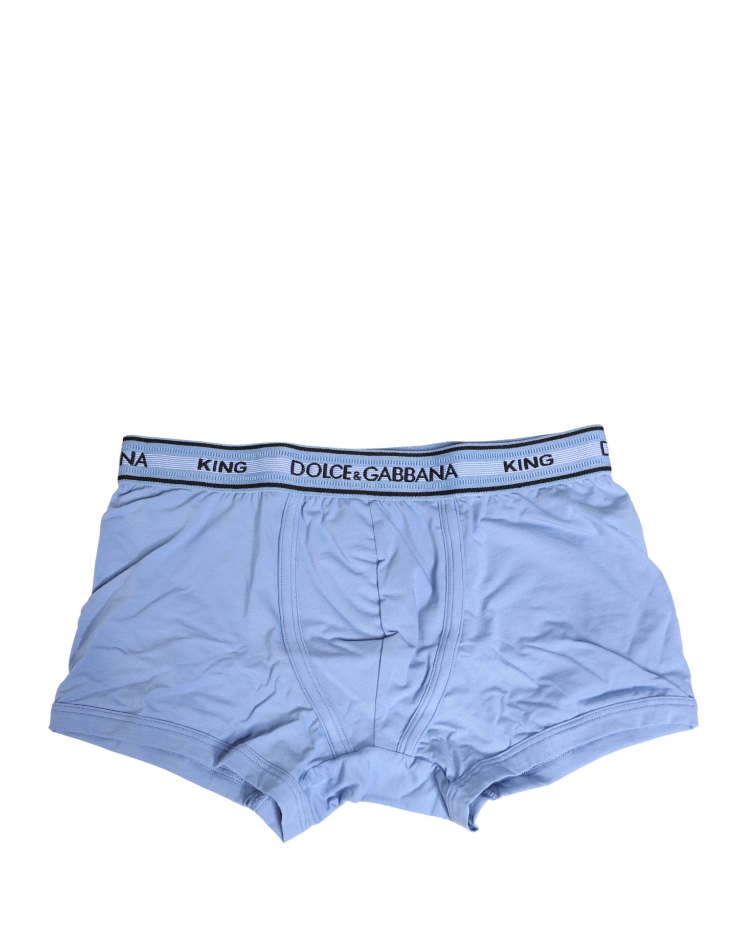 Dolce & Gabbana Light Blue Cotton Regular Boxer Underwear for Men
