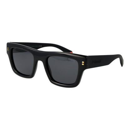 Polaroid Men's Black Polycarbonate Sunglasses – Grey Polarized Lenses