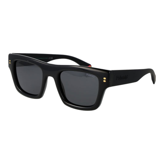 Polaroid Men's Black Polycarbonate Sunglasses – Grey Polarized Lenses