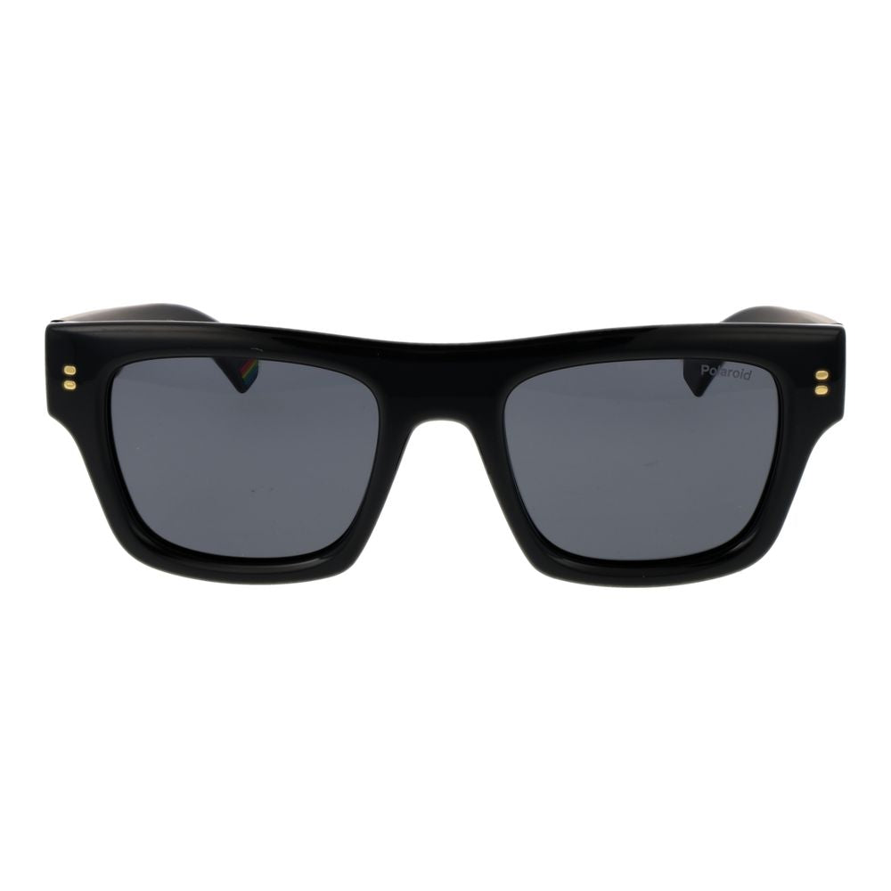 Polaroid Men's Black Polycarbonate Sunglasses – Grey Polarized Lenses