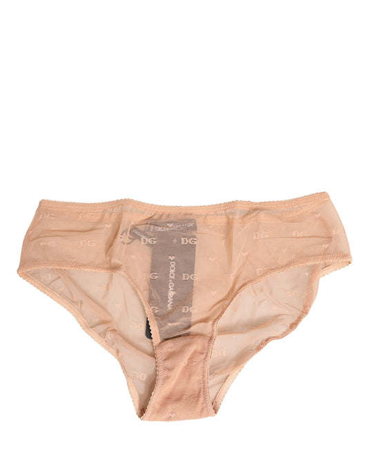 Dolce & Gabbana Beige Lace Cheekini Lingerie Panty Brief