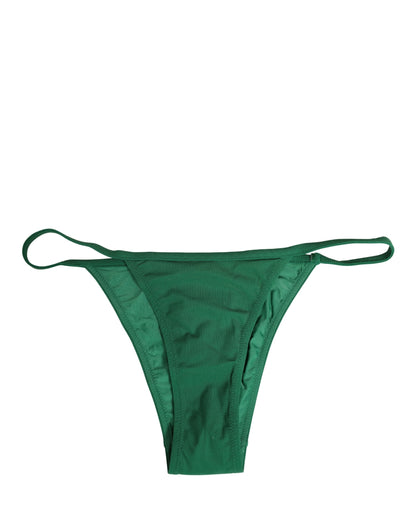 Dolce & Gabbana Green Nylon Bikini Bottom Swimwear