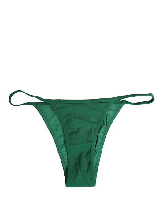 Dolce & Gabbana Green Nylon Bikini Bottom Swimwear