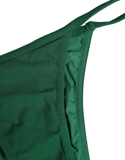 Dolce & Gabbana Green Nylon Bikini Bottom Swimwear