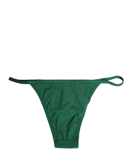 Dolce & Gabbana Green Nylon Bikini Bottom Swimwear