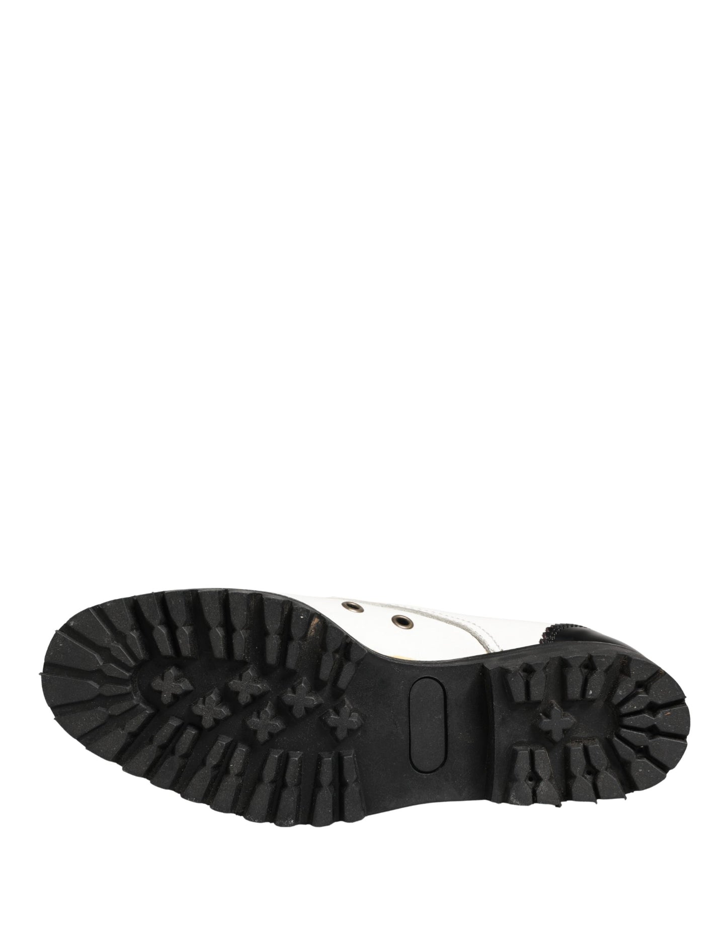 Cesare Paciotti Black White Leather Derby Shoes by Dolce & Gabbana