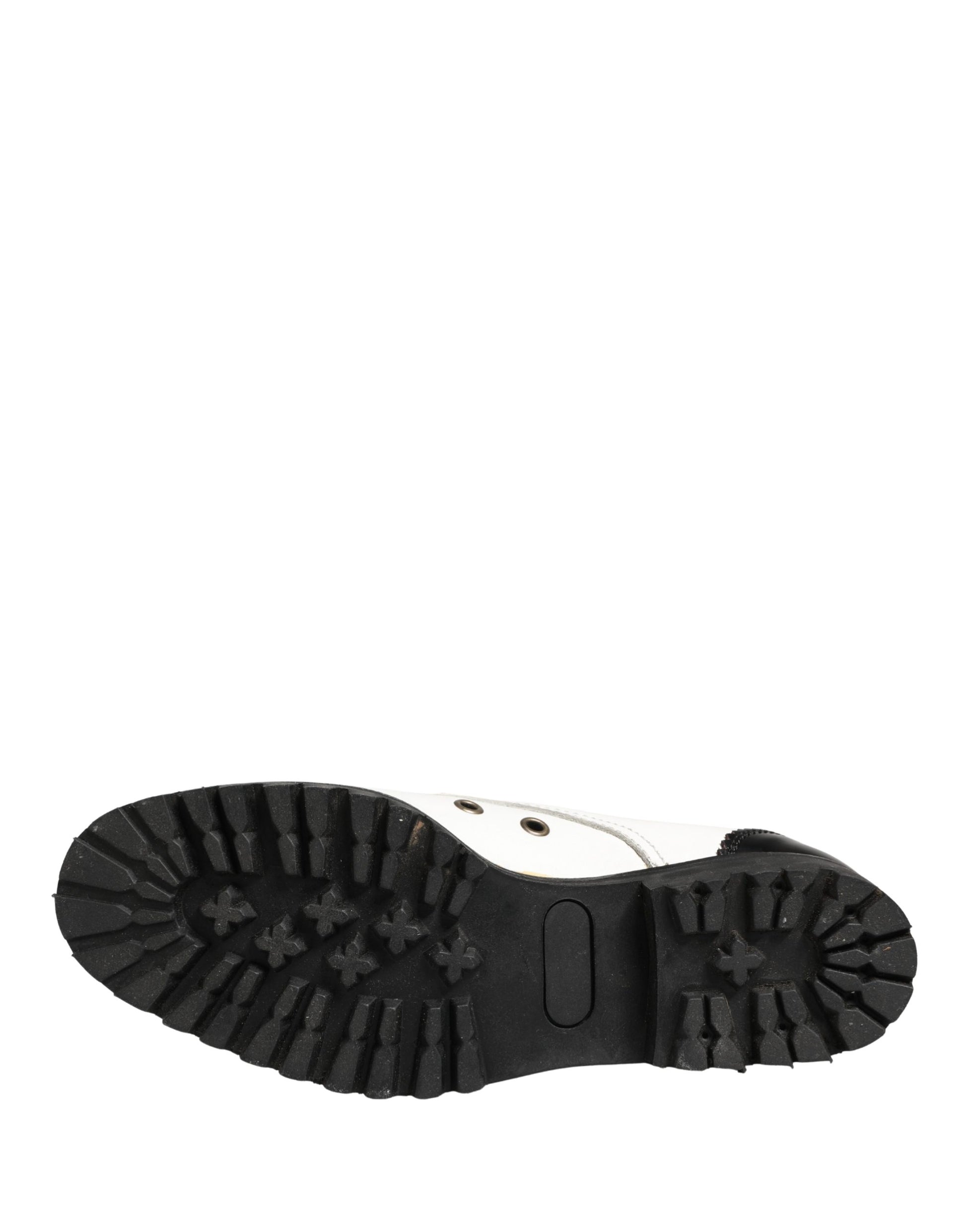 Cesare Paciotti Black White Leather Derby Shoes by Dolce & Gabbana