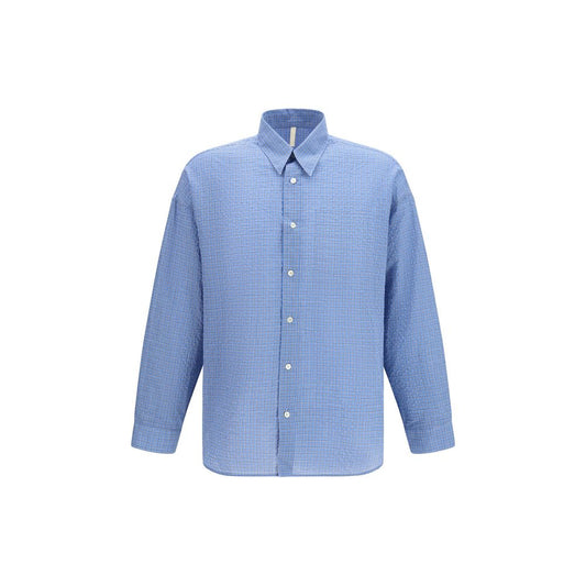 Sunflower Blue Cotton Shirt - The Stable Shirt