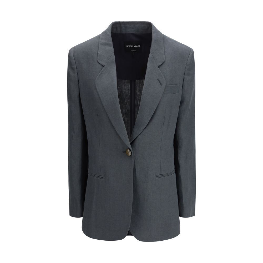 Giorgio Armani Brown Linen Jacket for SS26