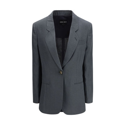 Giorgio Armani Brown Linen Jacket for SS26