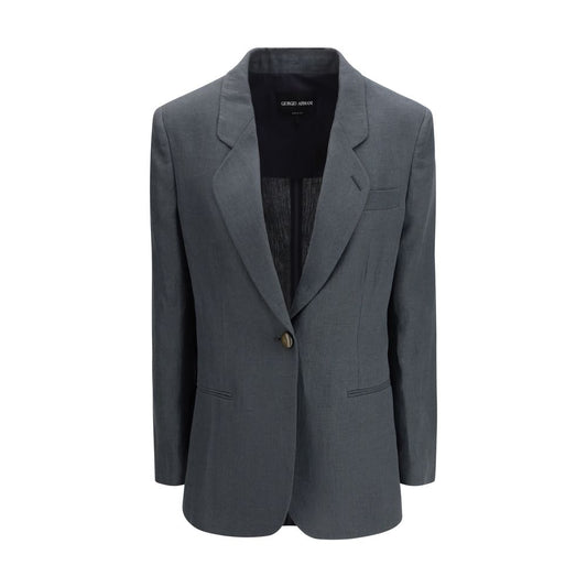 Giorgio Armani Brown Linen Jacket for SS26