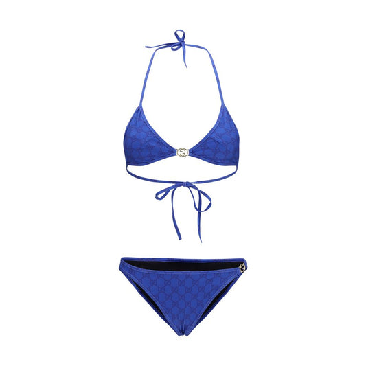 Gucci Blue GG Print Bikini Swimsuit - A Bold Statement of Luxury