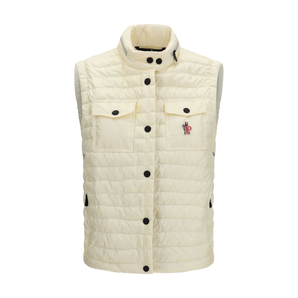 Moncler Grenoble Gumiane Beige Polyamide Sleeveless Jacket