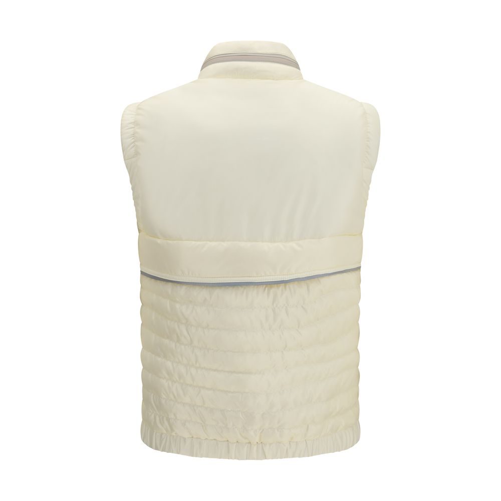 Moncler Grenoble Gumiane Beige Polyamide Sleeveless Jacket