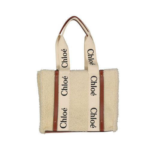 Chloé Beige Lamb Fur Tote Bag - Effortless Elegance Reimagined