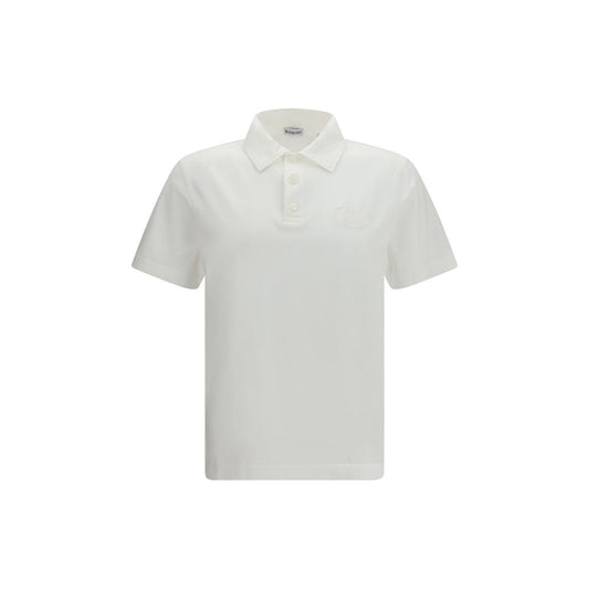 Burberry White Cotton Polo Shirt - Men's Slim Fit