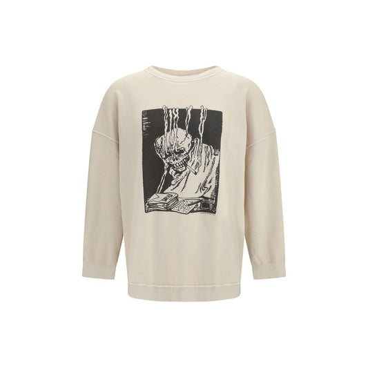 Our Legacy Beige Cotton Sweatshirt - Angry Fan Mail Oversized Graphic
