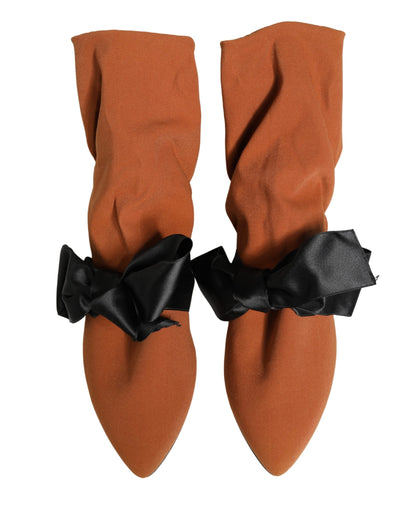 Dolce & Gabbana Brown Black Suede Boots