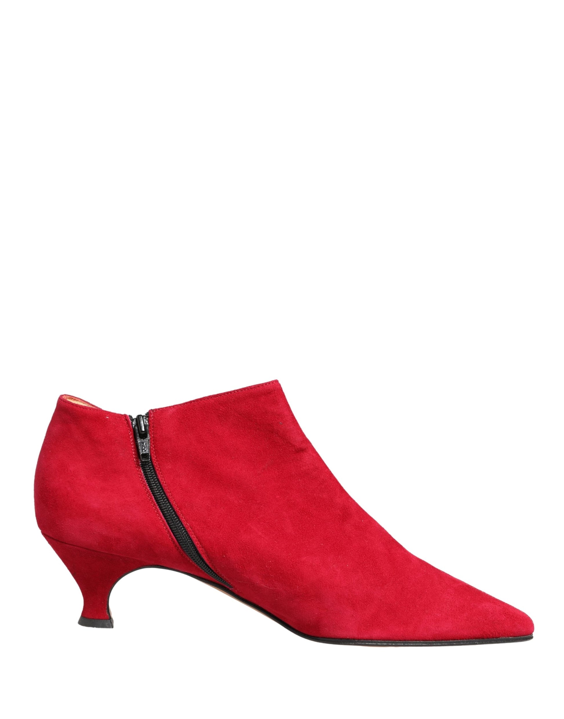 Dolce & Gabbana Red Suede Ankle Boots