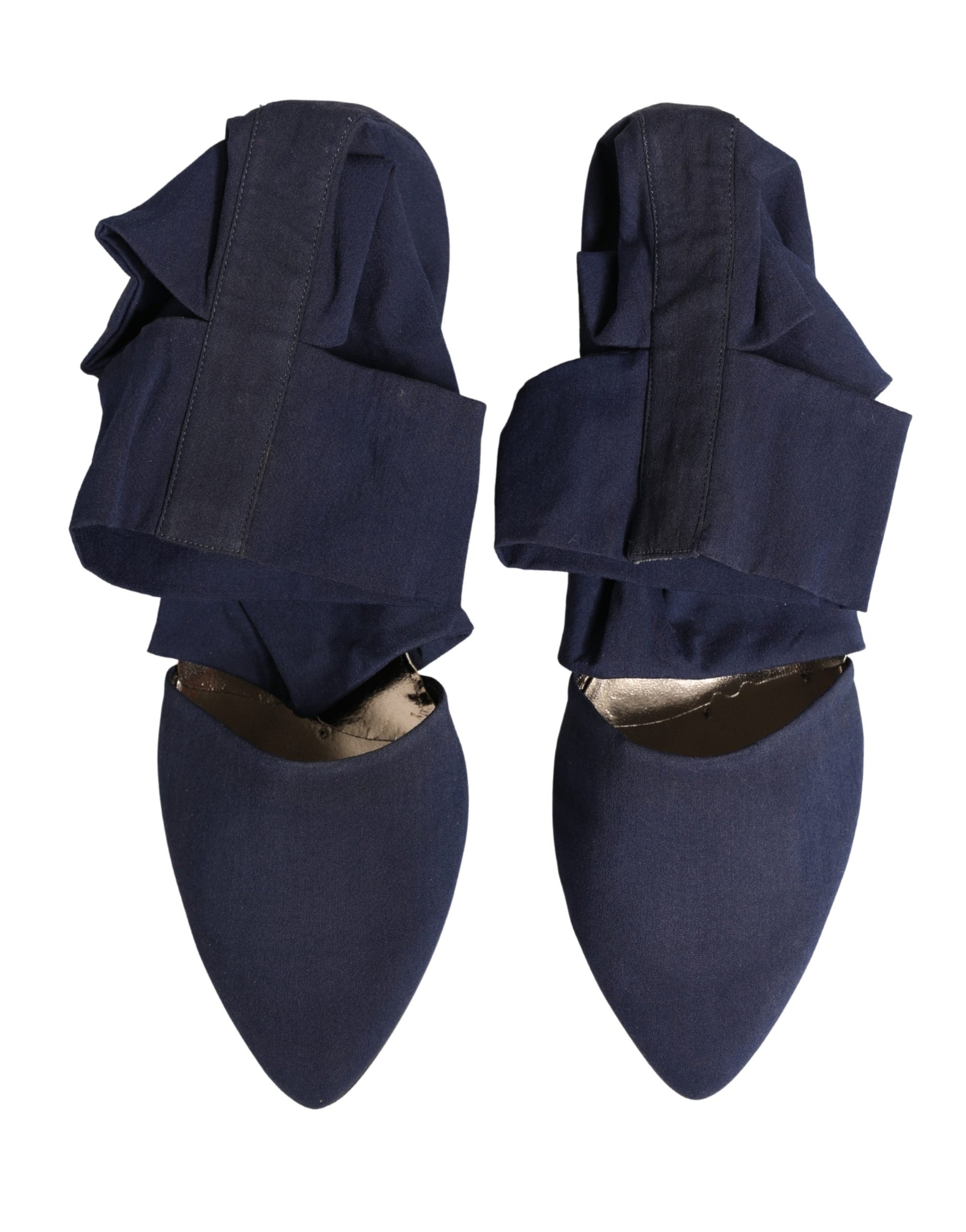 Dolce & Gabbana Blue Cotton Ankle Boots