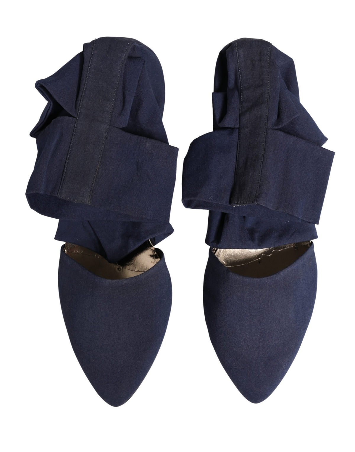 Dolce & Gabbana Blue Cotton Ankle Boots