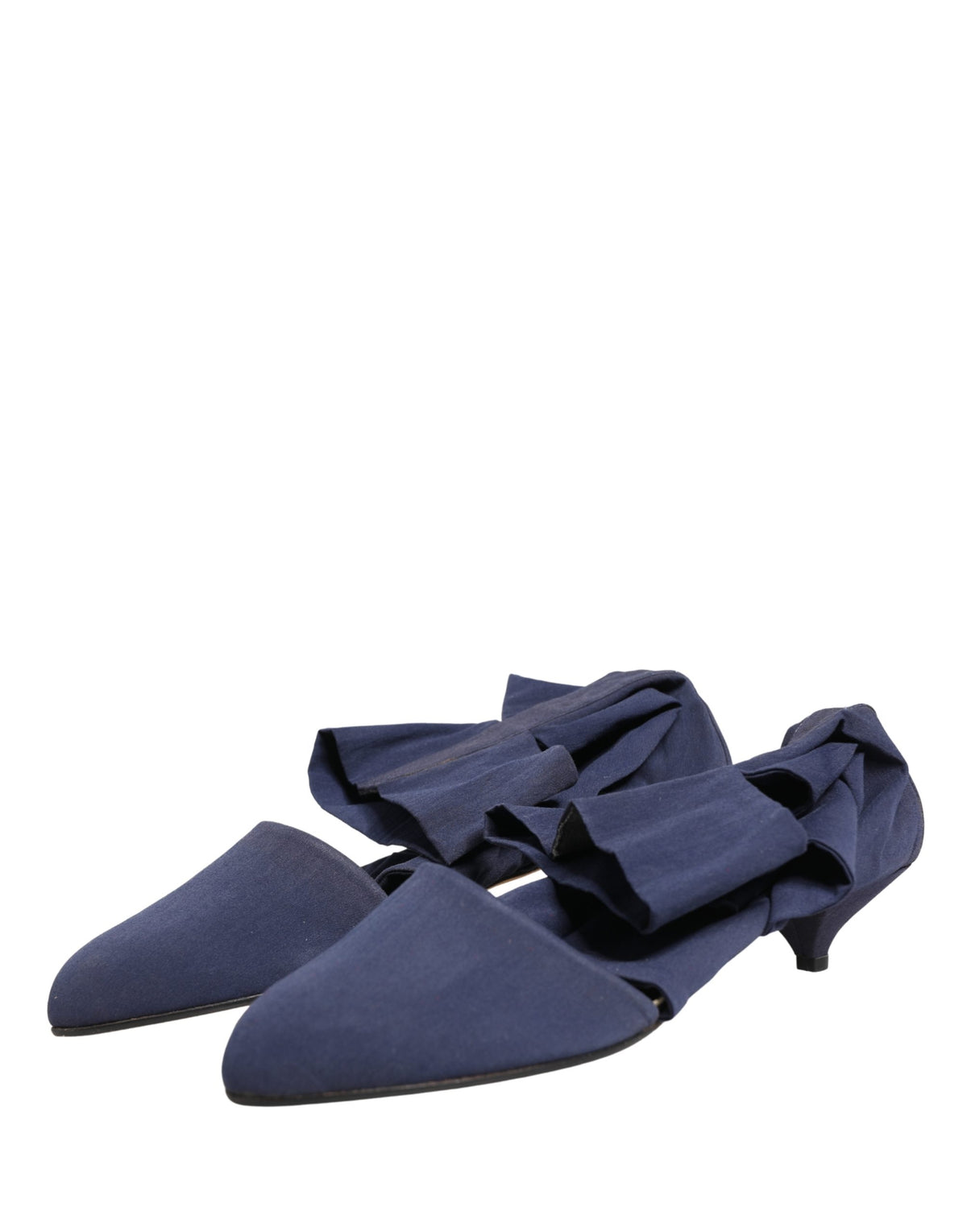 Dolce & Gabbana Blue Cotton Ankle Boots