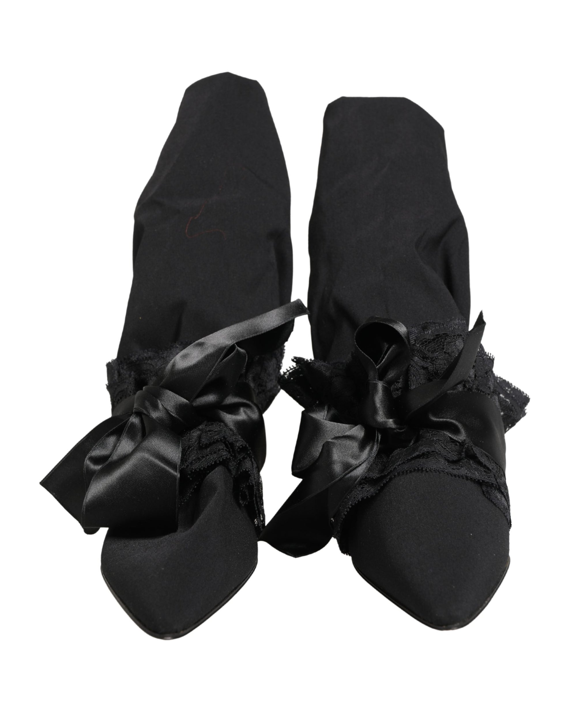 Dolce & Gabbana Black Suede Mid Calf Boots