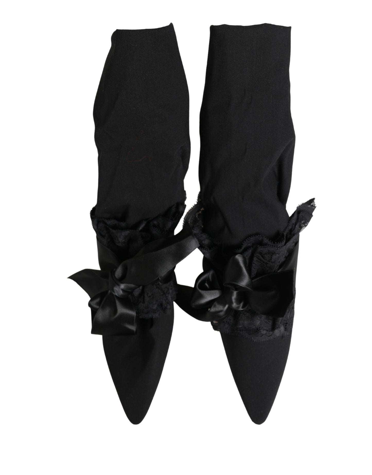 Dolce & Gabbana Black Suede Mid Calf Boots