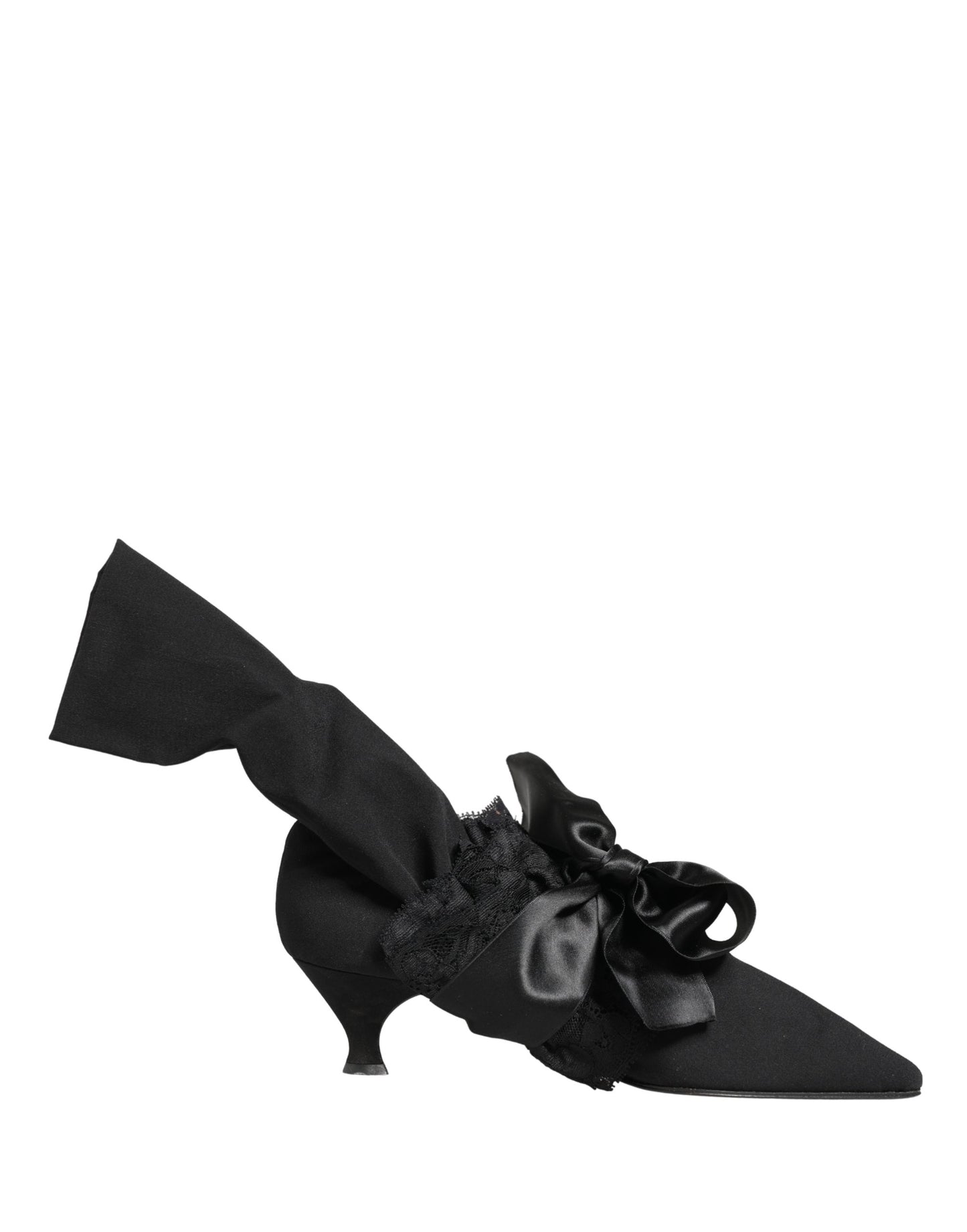 Dolce & Gabbana Black Suede Mid Calf Boots
