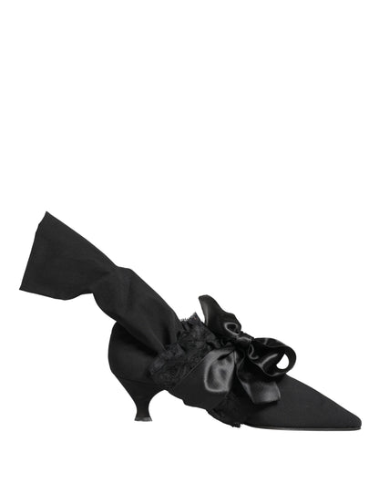 Dolce & Gabbana Black Suede Mid Calf Boots