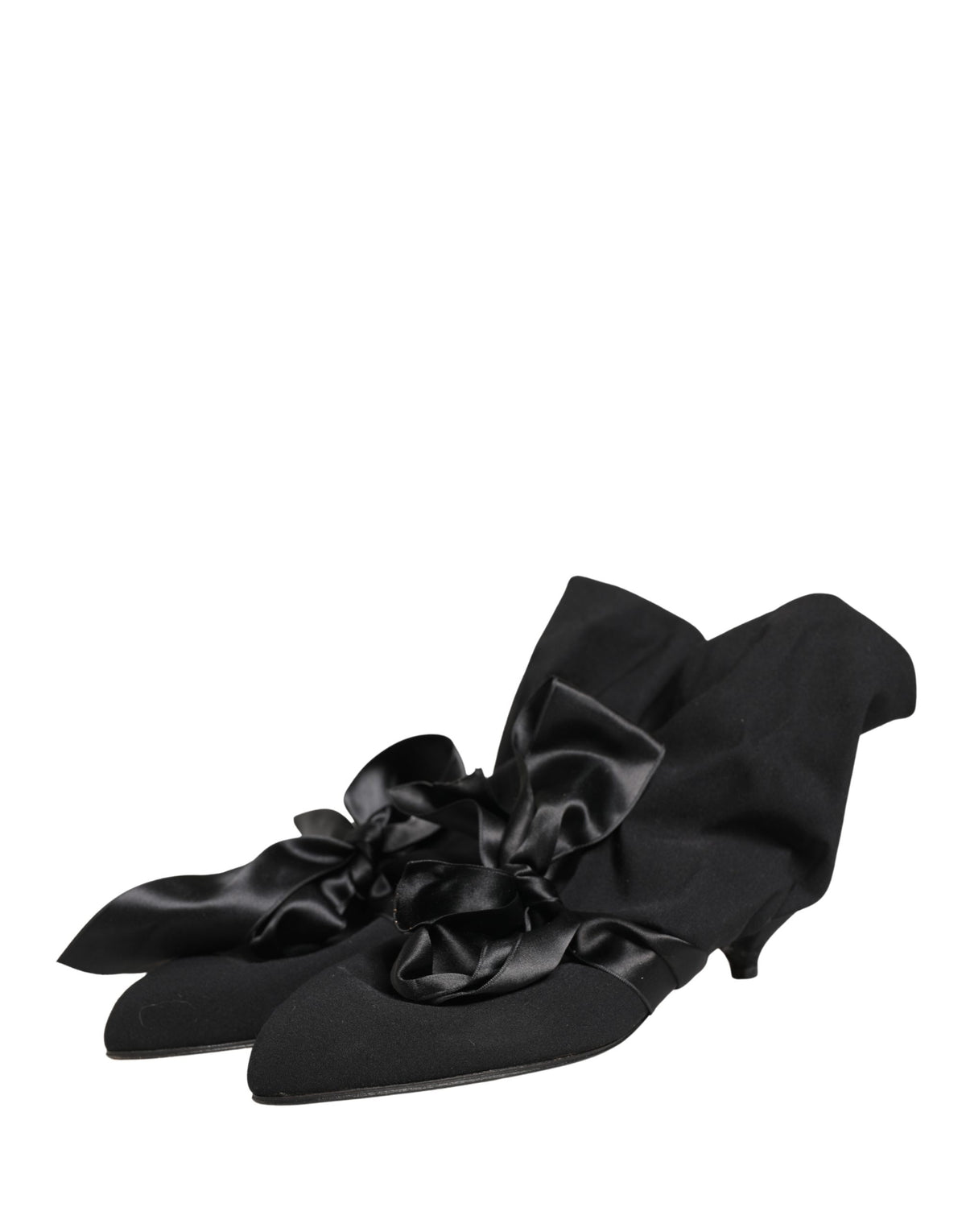 Dolce & Gabbana Black Suede Ankle Boots Shoes