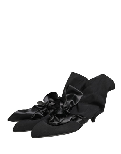 Dolce & Gabbana Black Suede Ankle Boots Shoes