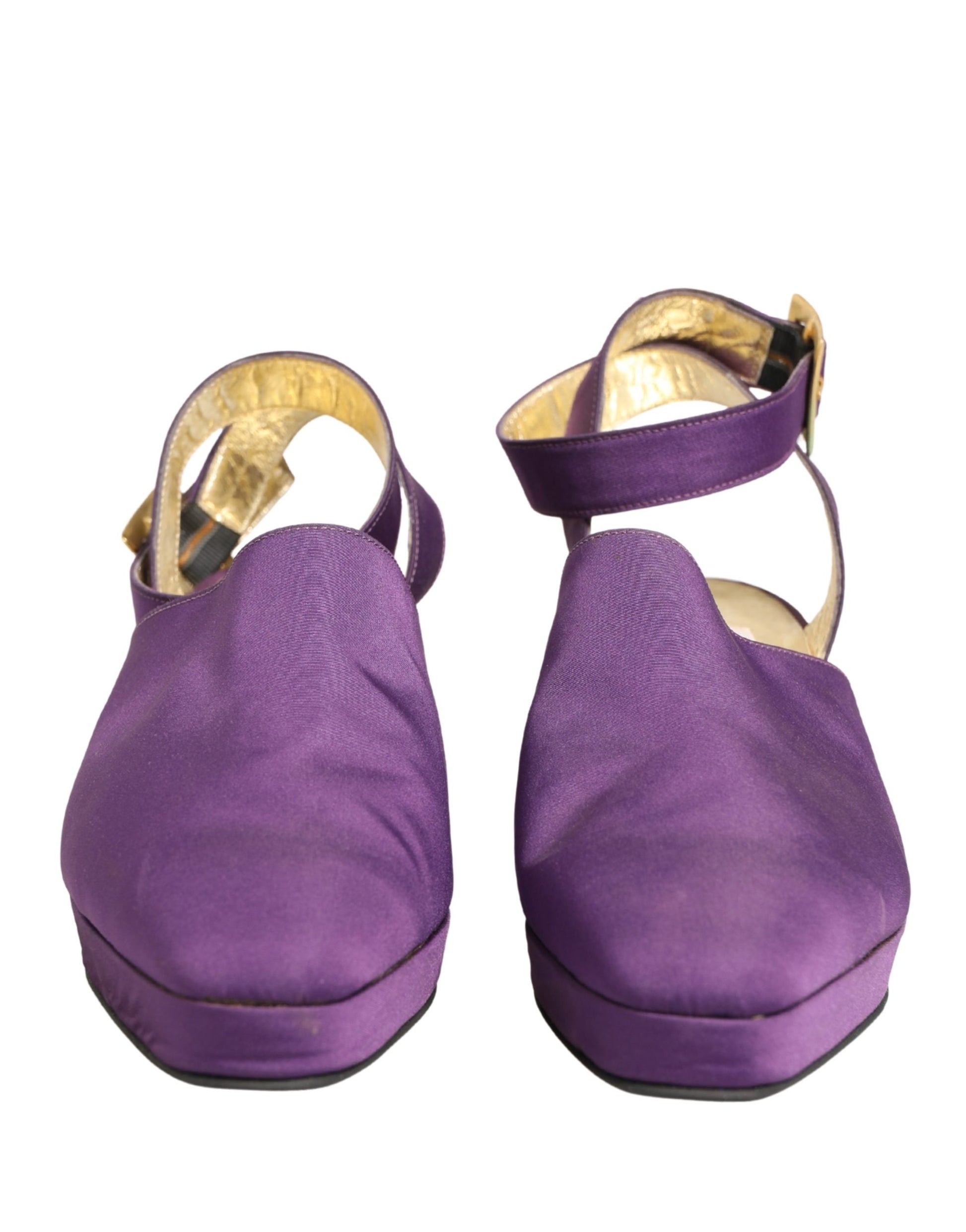 Dolce & Gabbana Purple Suede Sandals