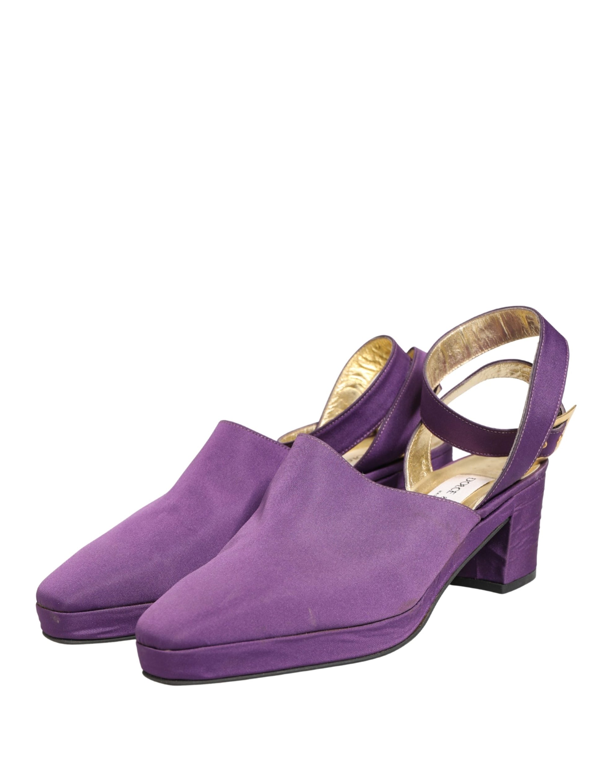 Dolce & Gabbana Purple Suede Sandals
