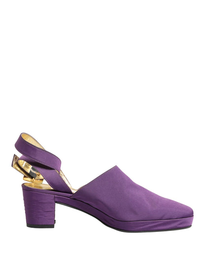 Dolce & Gabbana Purple Suede Sandals