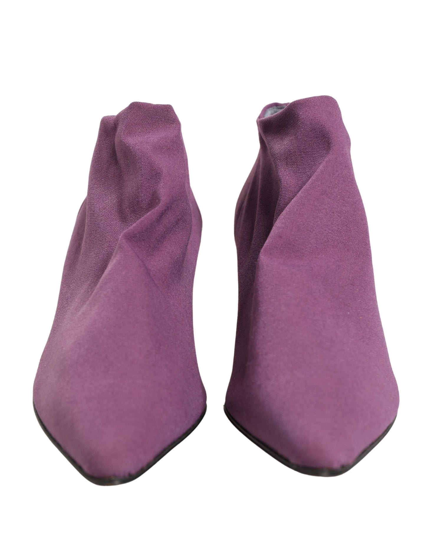 Dolce & Gabbana Purple Suede Ankle Boots