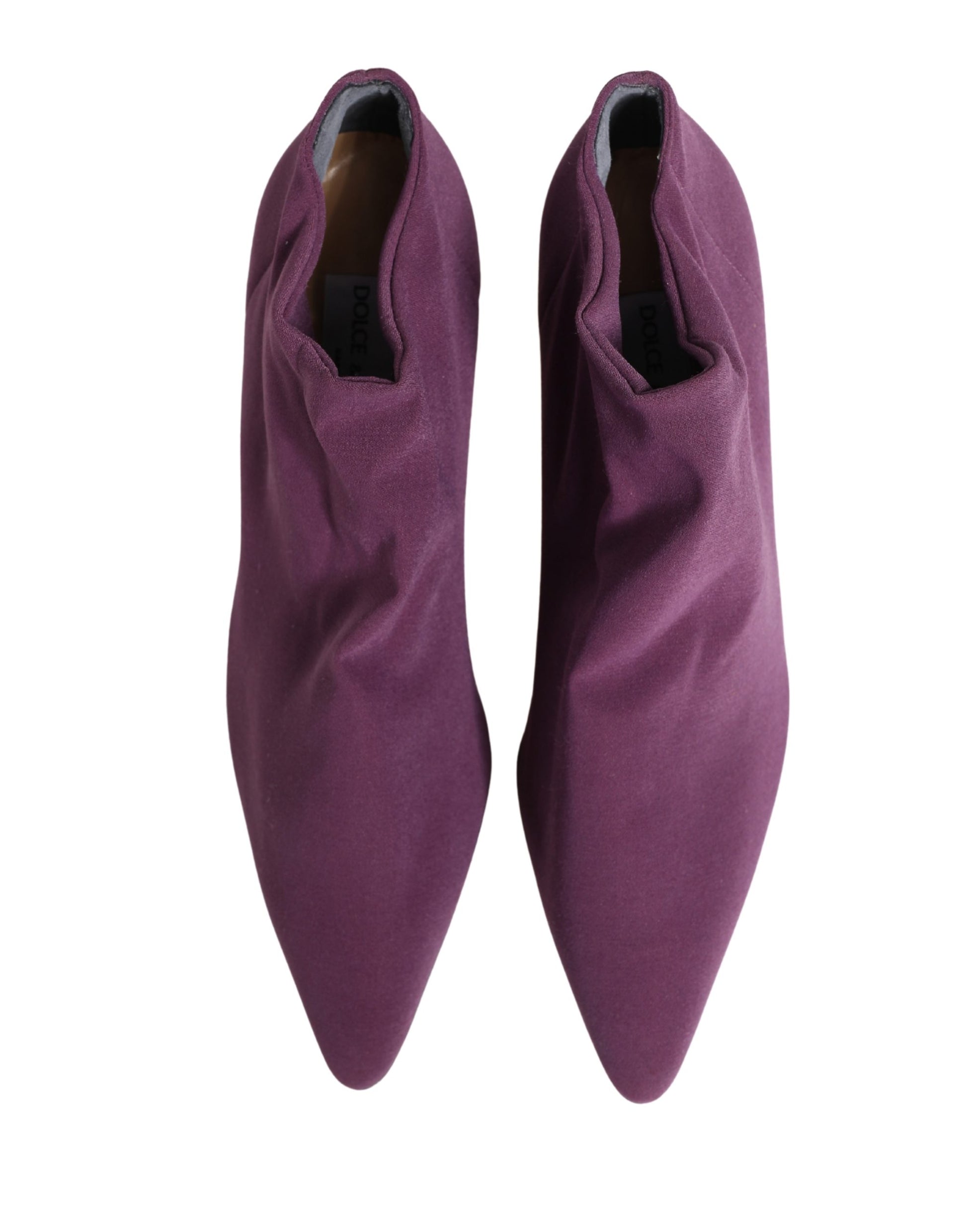Dolce & Gabbana Purple Suede Ankle Boots