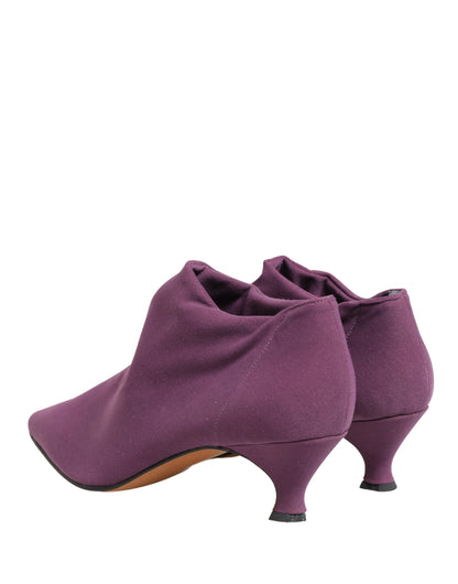 Dolce & Gabbana Purple Suede Ankle Boots