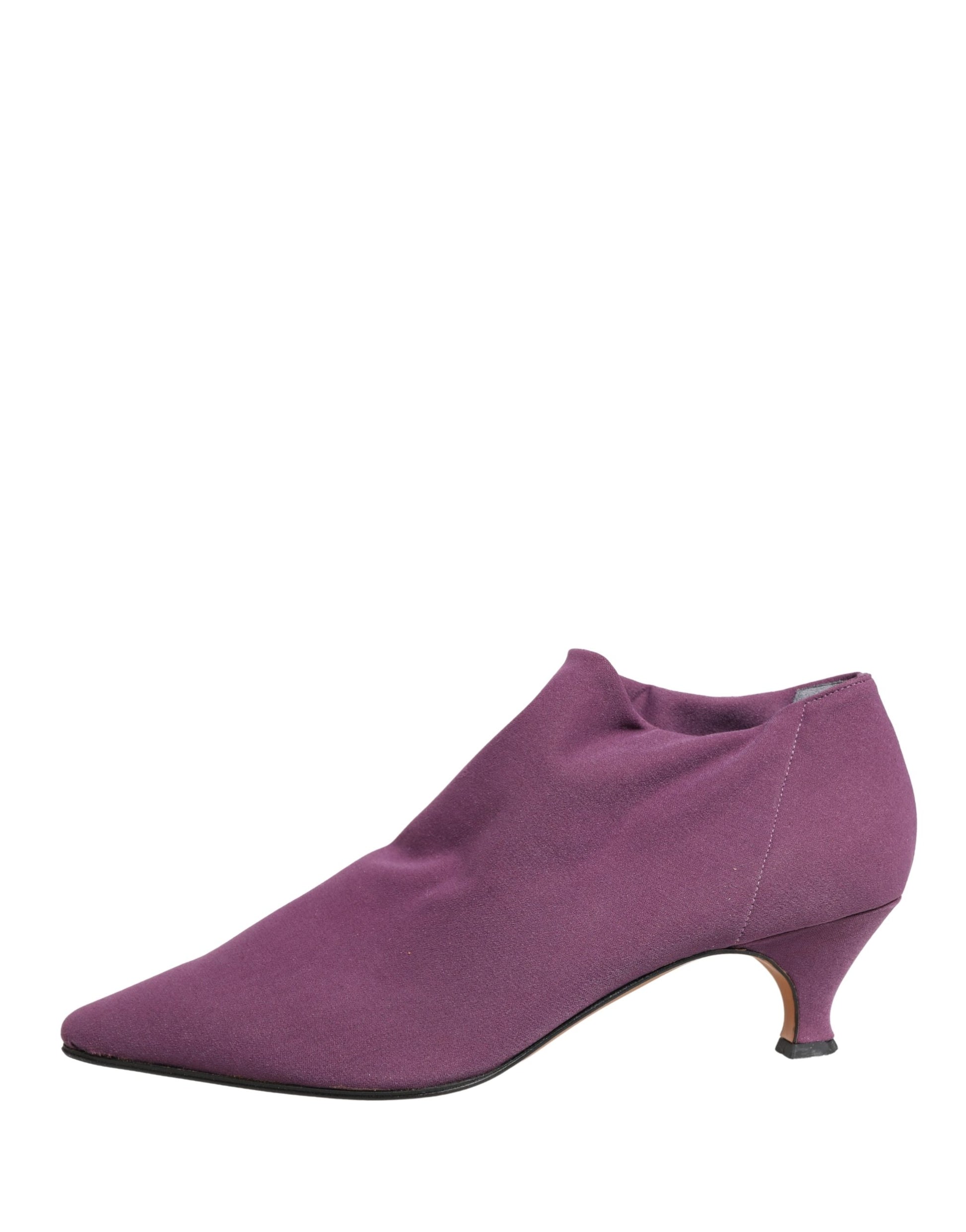 Dolce & Gabbana Purple Suede Ankle Boots