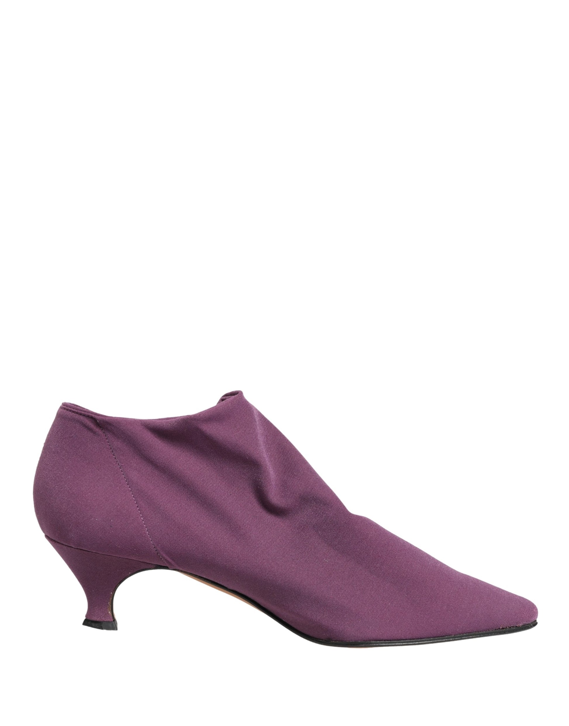 Dolce & Gabbana Purple Suede Ankle Boots