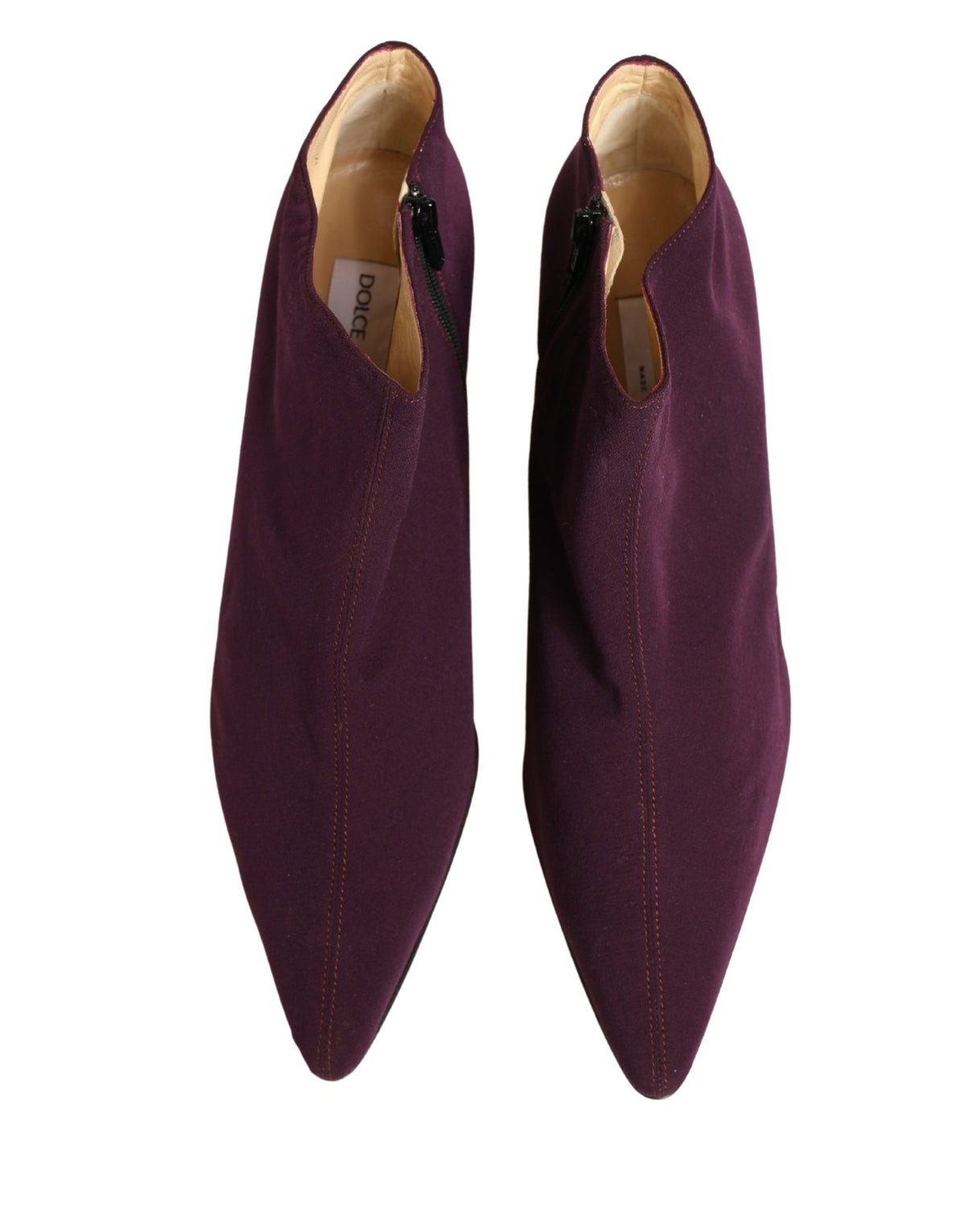Dolce & Gabbana Purple Suede AnkleBoots Shoes