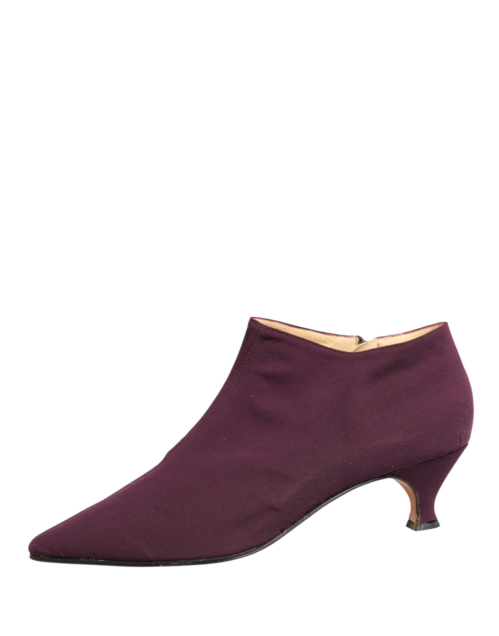 Dolce & Gabbana Purple Suede AnkleBoots Shoes